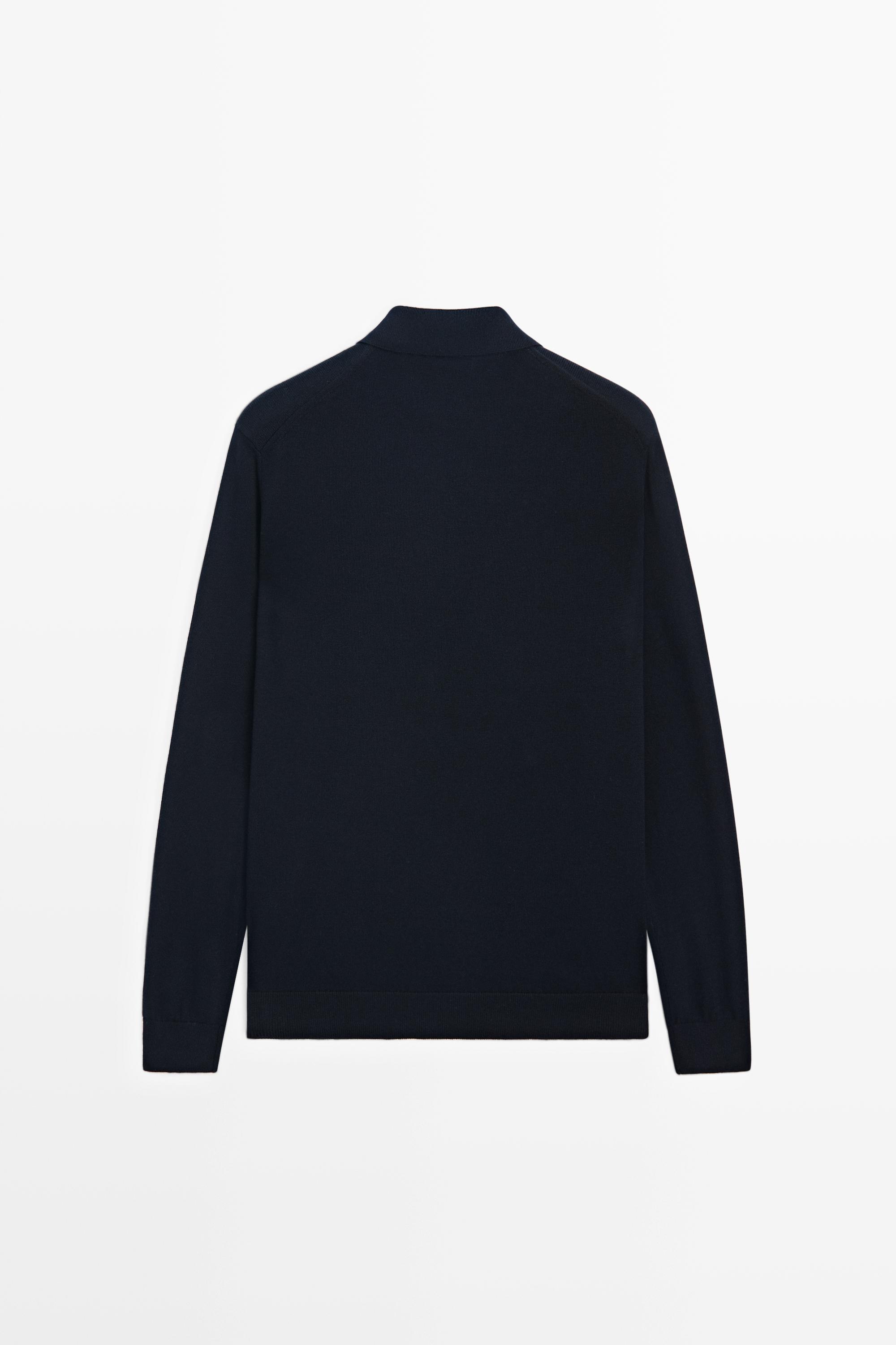 100% cotton knit polo sweater